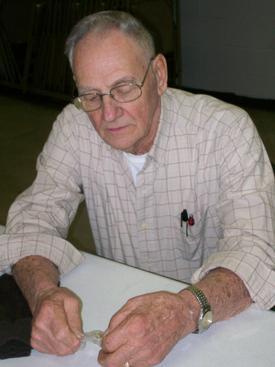 Bill cheking out his 50 yr pin